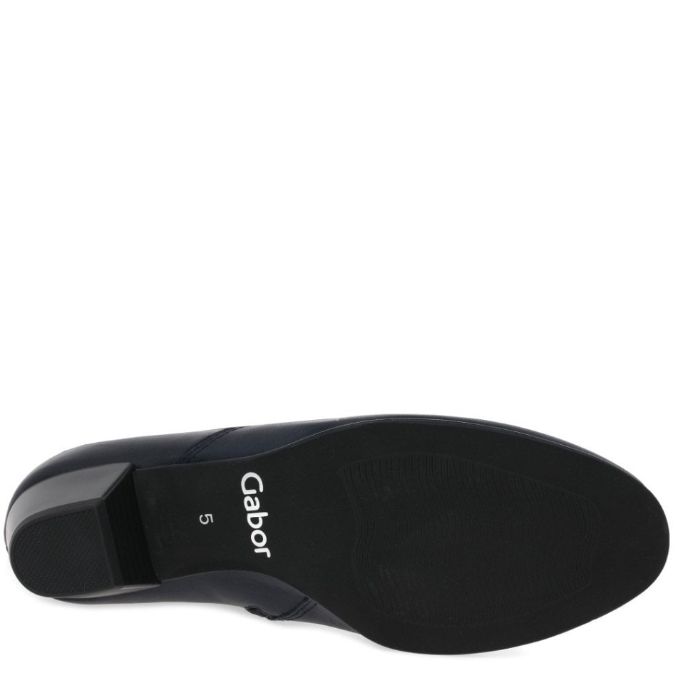 Gabor Rachel Leather Wide Fitting Boots Midnight