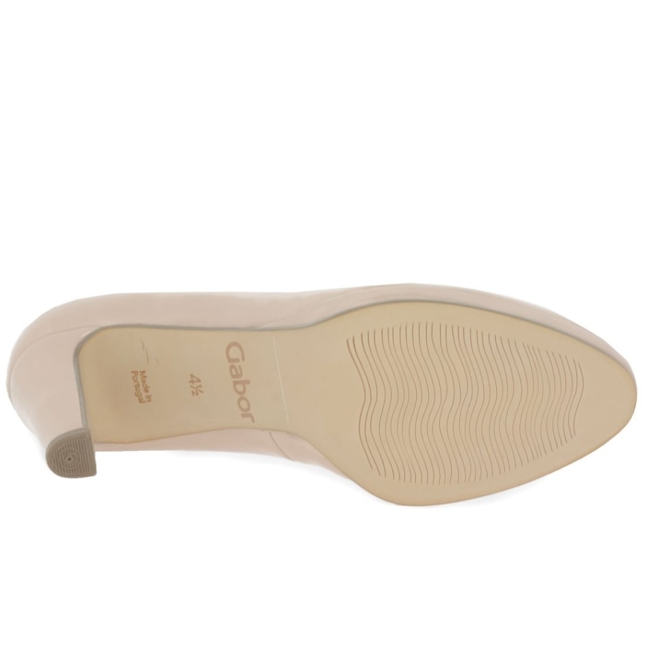 Gabor Sand Patent Splendid Womens High Heel Court Shoes