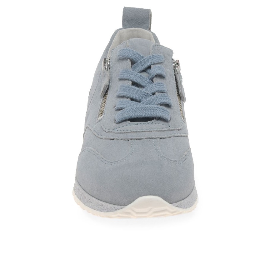 Gabor Wednesday Ladies Trainers Aquamarine Suede