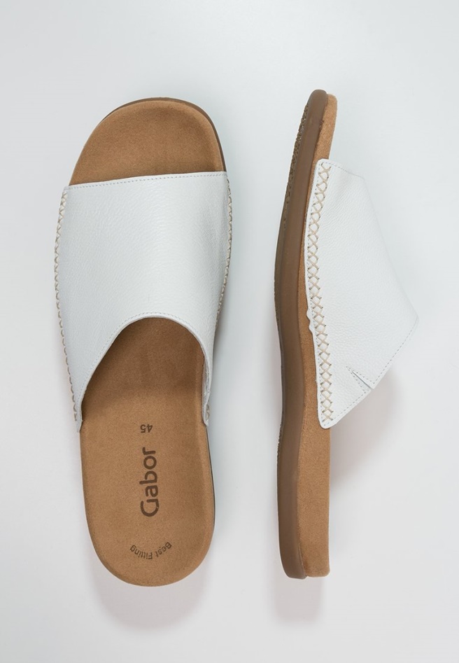 Gabor White Mules