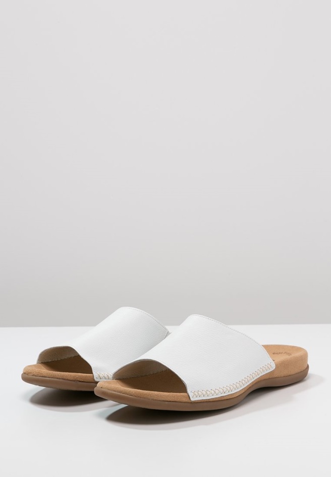 Gabor White Mules