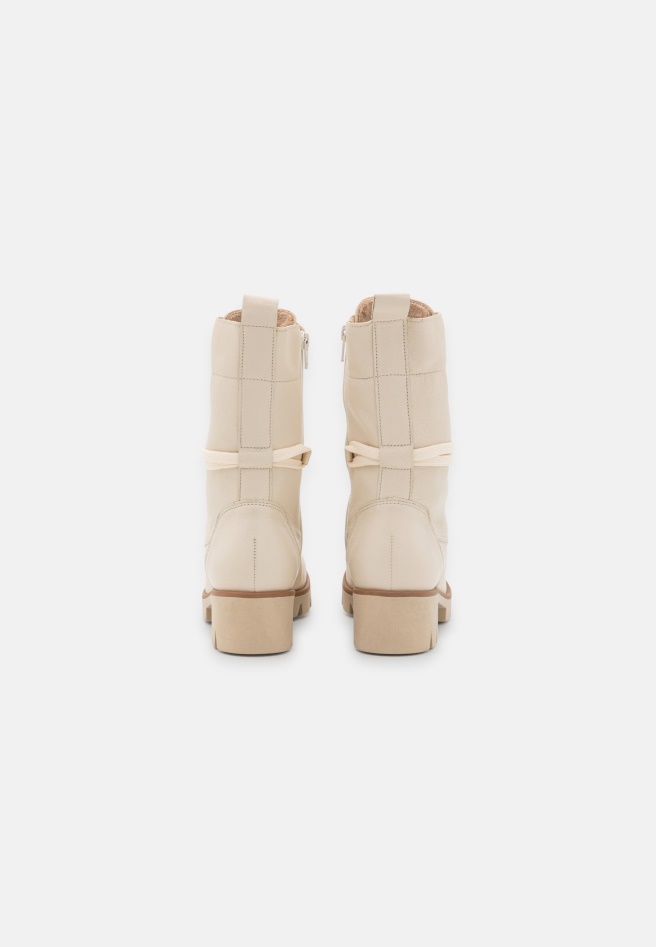 Gaborlace-Up Ankle Boots Panna