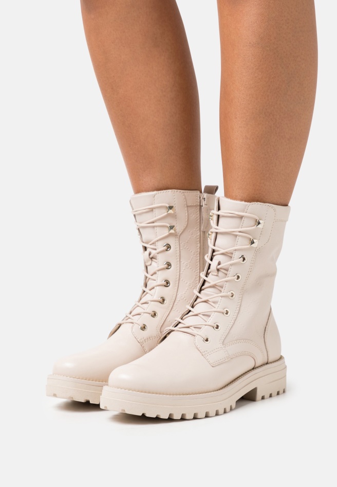 Gaborlace-Up Ankle Boots Panna