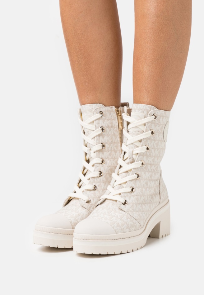 Gaborlace-Up Ankle Boots Panna