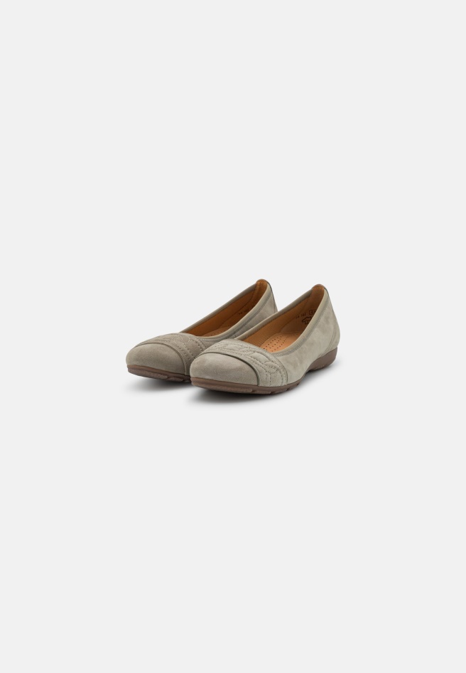 Grey Gabor Ballet Pumps