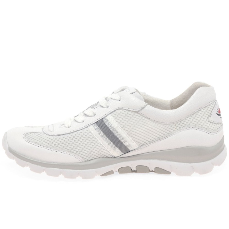 Helen Womens Sports Trainers White/Silver Gabor
