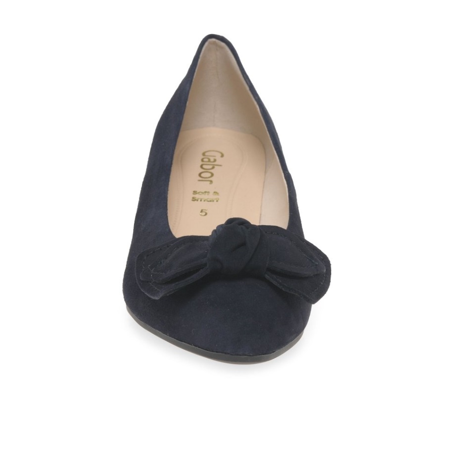 Hooty Ladies Court Shoes Atlantic Suede Gabor
