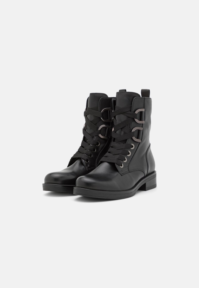 Lace-Up Ankle Boots Black Gabor