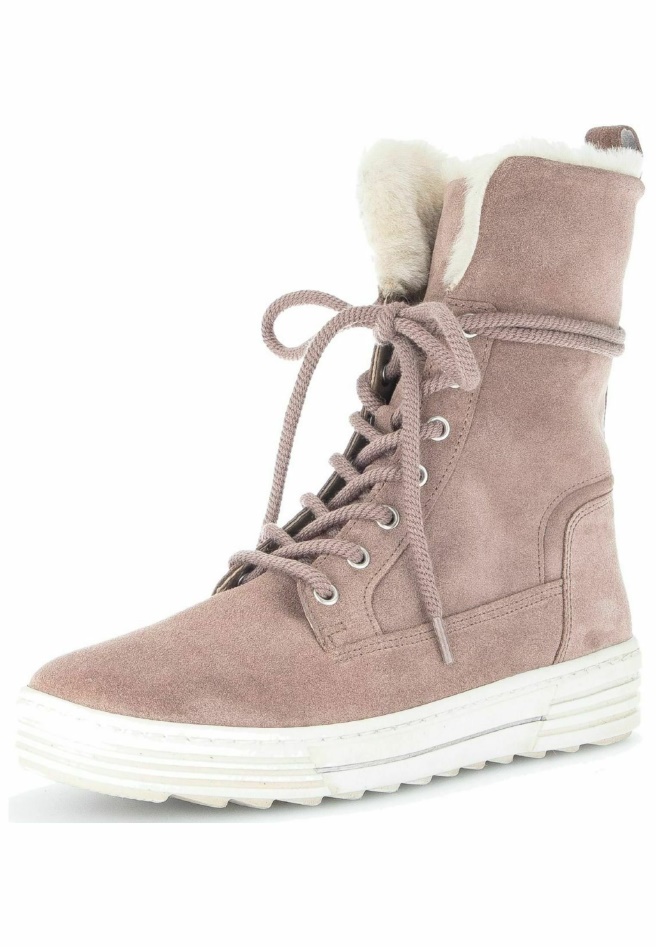 Lace-Up Ankle Boots Gabor Dark Rose