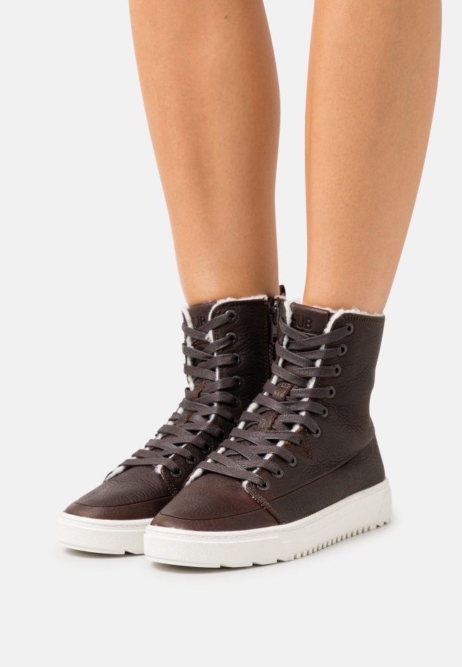 Lace-Up Ankle Boots Gabor Dark Rose