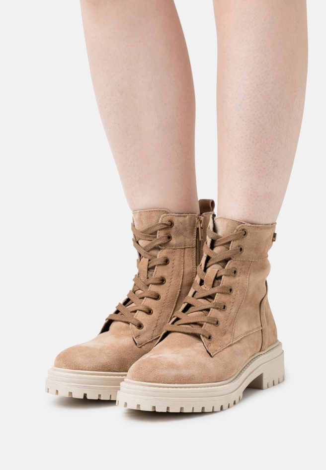 Lace-Up Ankle Boots Kiesel/Dust Gabor