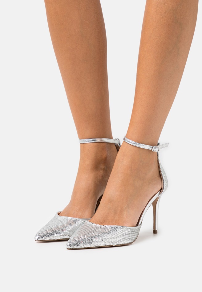 Leather Pumps - High Heels Silver Gabor
