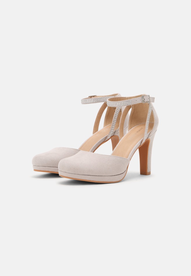 Light Grey Gabor Platform Heels