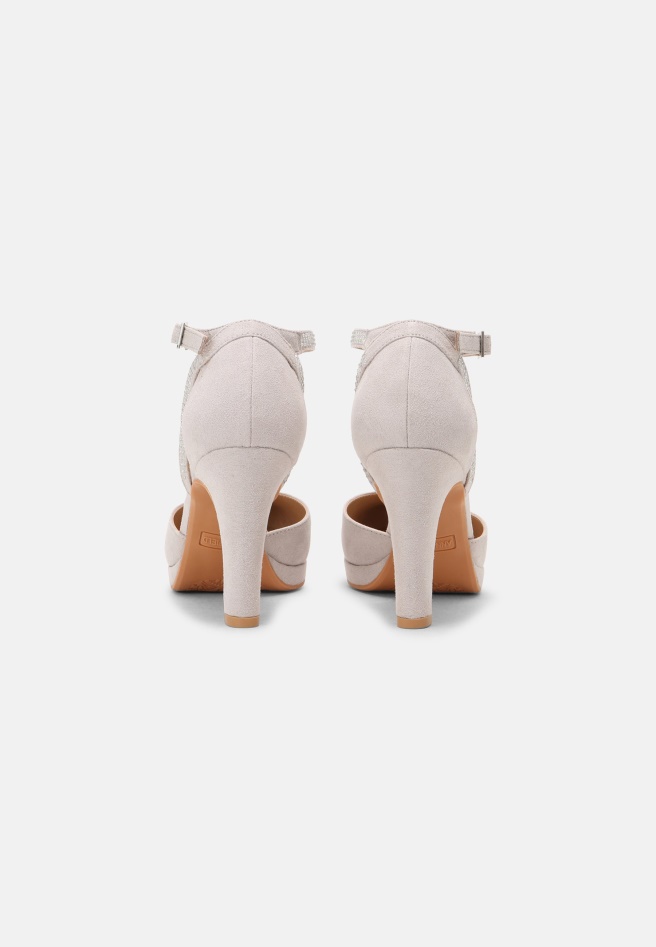 Light Grey Gabor Platform Heels