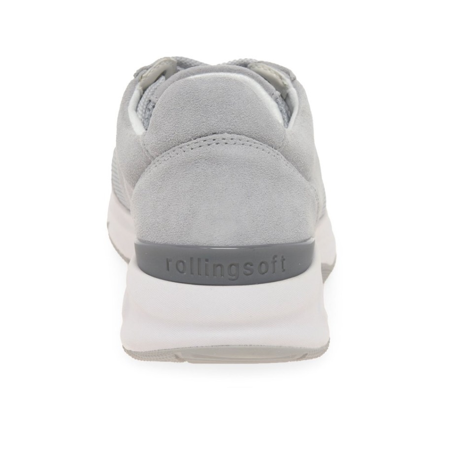 Light Grey Suede Gabor Aloe Ladies Trainers