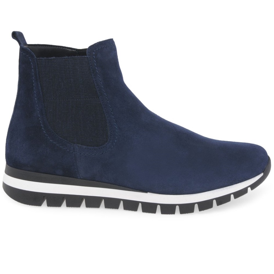 Marine Suede Teller Womens Ankle Boots Gabor
