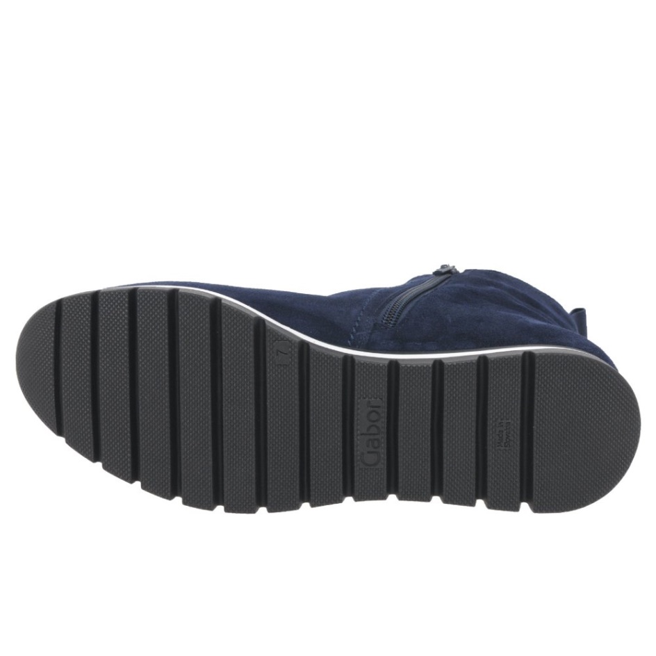 Marine Suede Teller Womens Ankle Boots Gabor