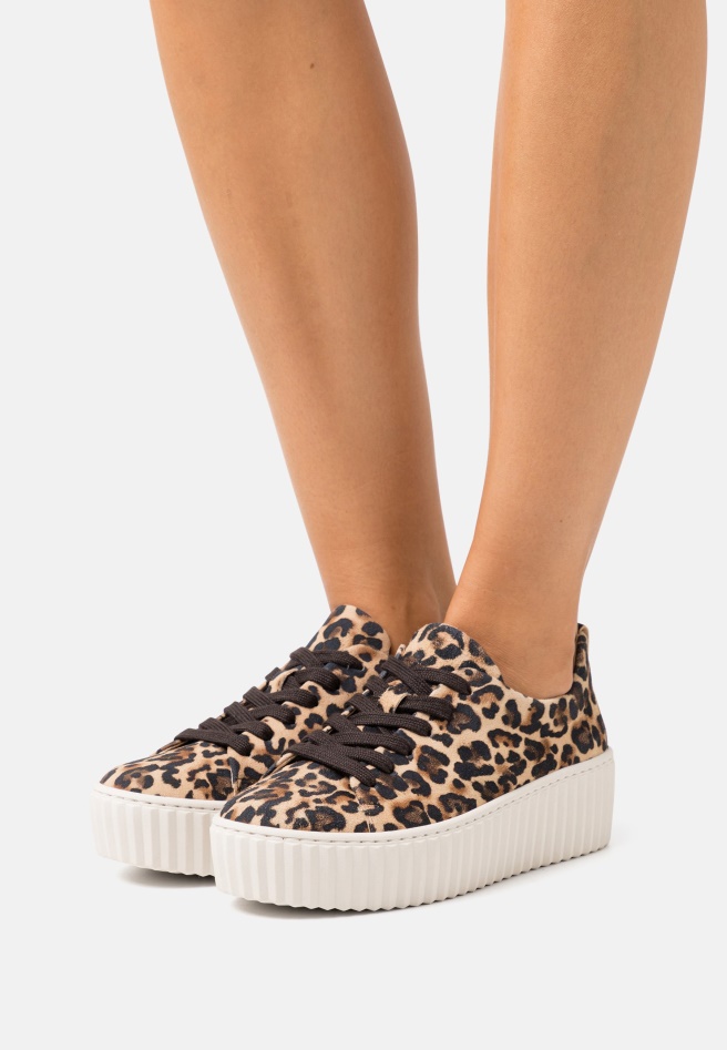 Natural Gabor Platform Ankle Boots