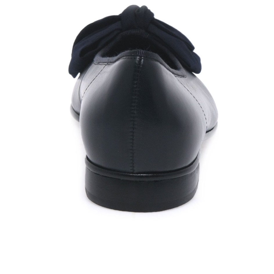 Navy Gabor Amy Bow Trim Womens Ballerina Pumps