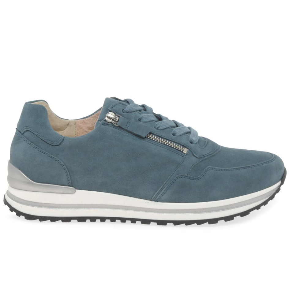 Nulon Womens Trainers Denim Suede Gabor