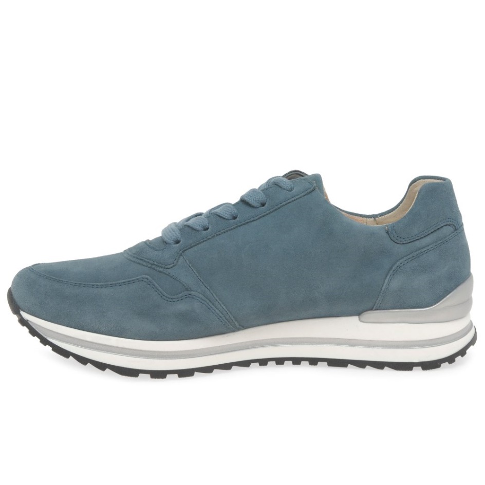 Nulon Womens Trainers Denim Suede Gabor