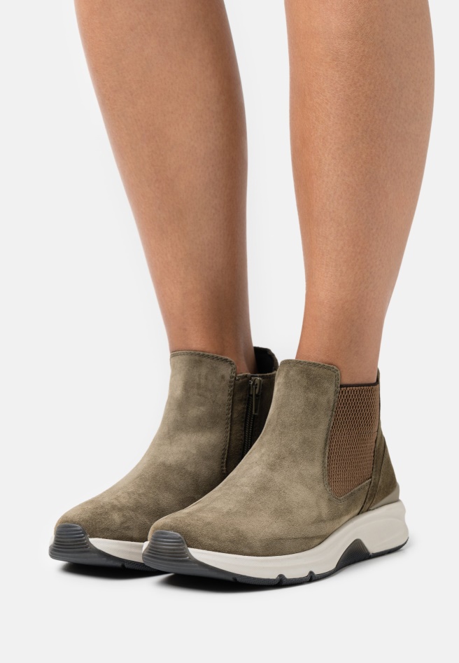Pepper/Grau Platform Ankle Boots Gabor