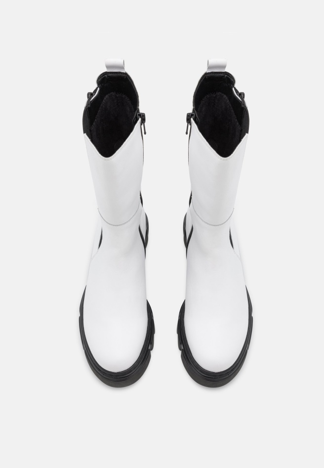 Platform Boots Gabor White/Black