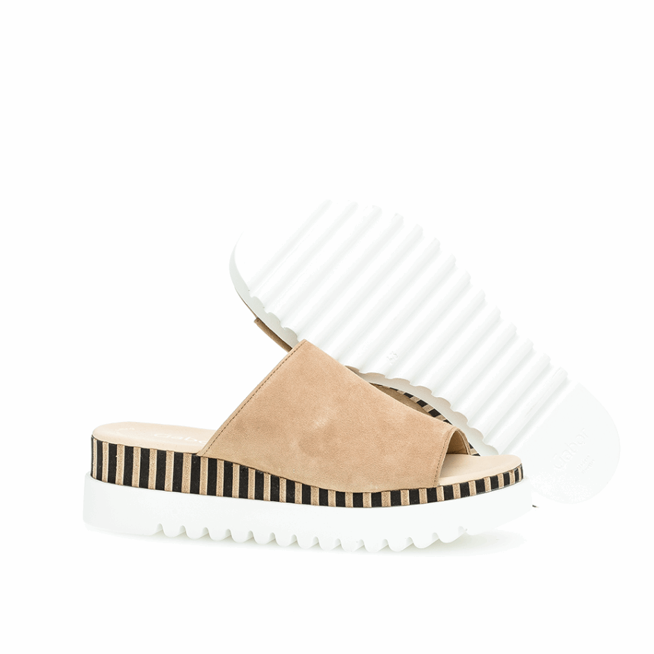 Platform Slipon Sandal Gabor Caramel