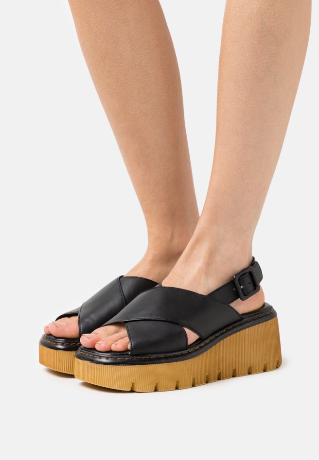 Rabbit/Silk/Peanut Gabor Platform Sandals