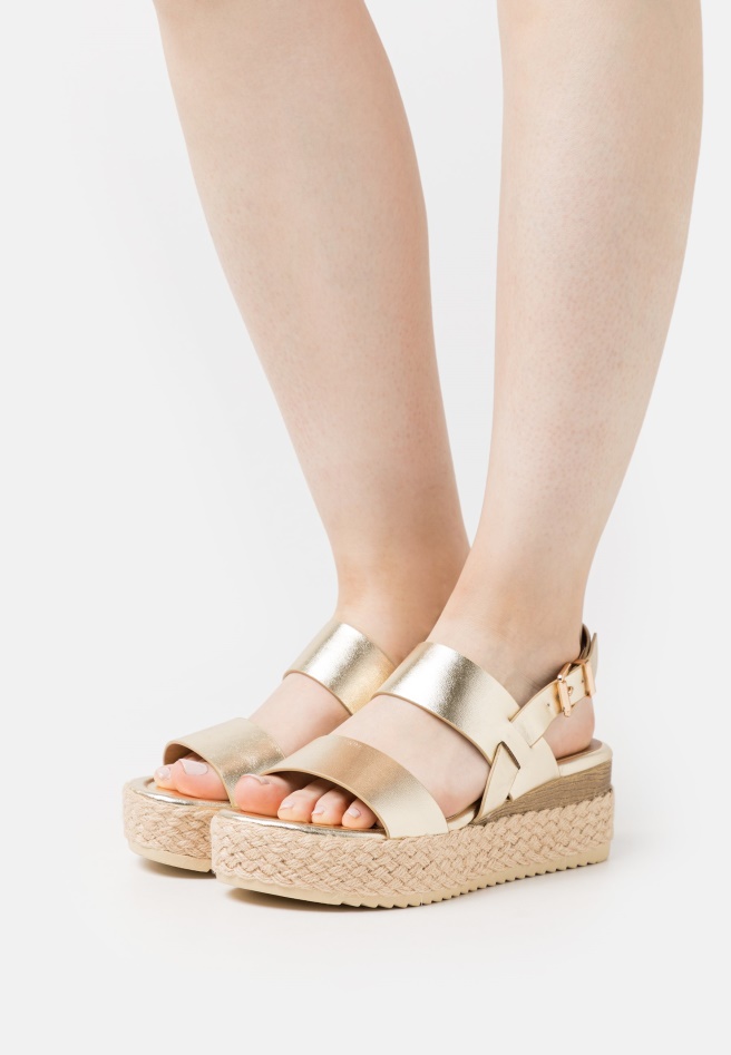 Rabbit/Silk/Peanut Gabor Platform Sandals