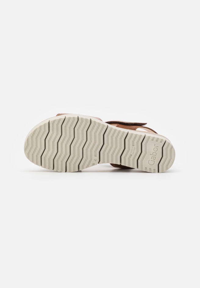 Rabbit/Silk/Peanut Gabor Platform Sandals