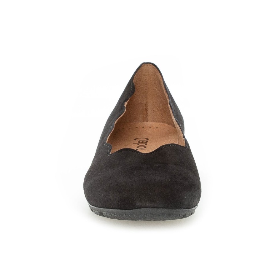 Resist Ladies Shoes Black Suede Gabor