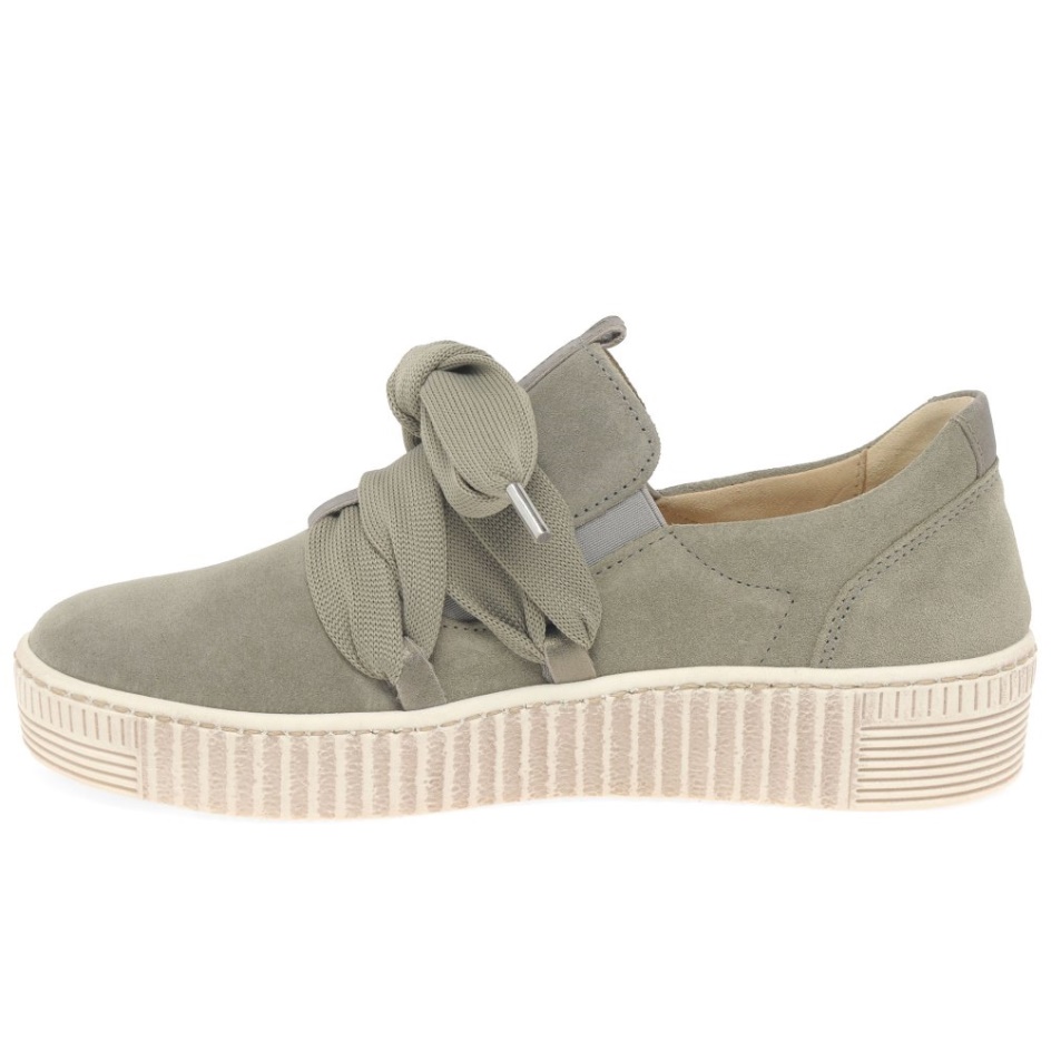 Salvia/Bronze Suede Gabor Waltz Womens Casual Trainers