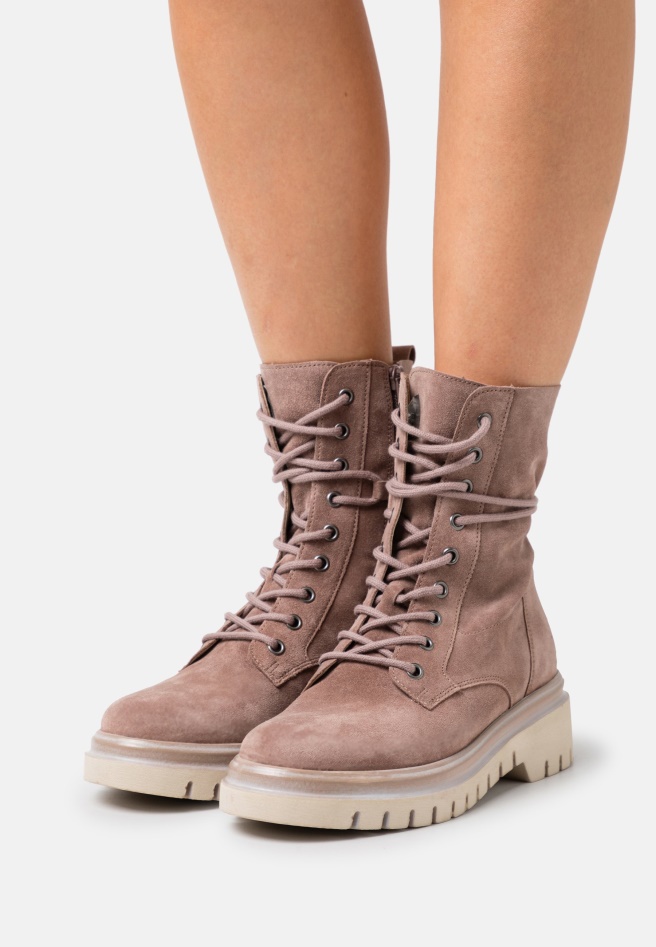 Sand Gabor Platform Ankle Boots