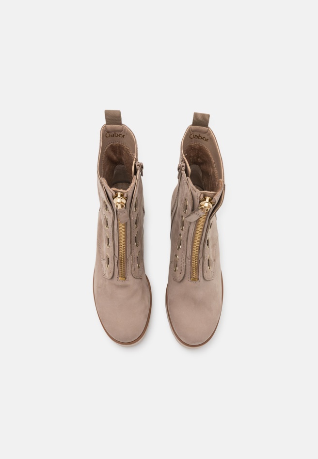 Sand Gabor Platform Ankle Boots