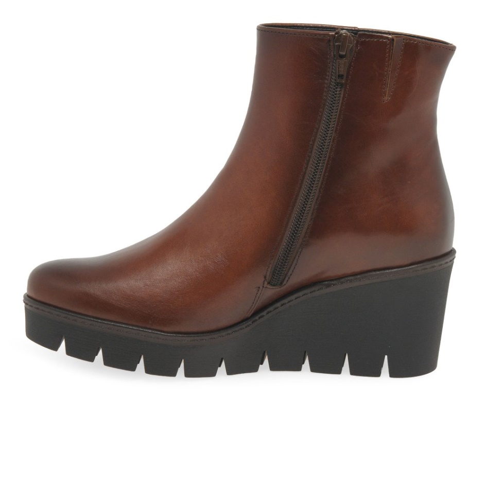 Sattel Gabor Utopia Womens Chunky Wedge Heel Ankle Boots