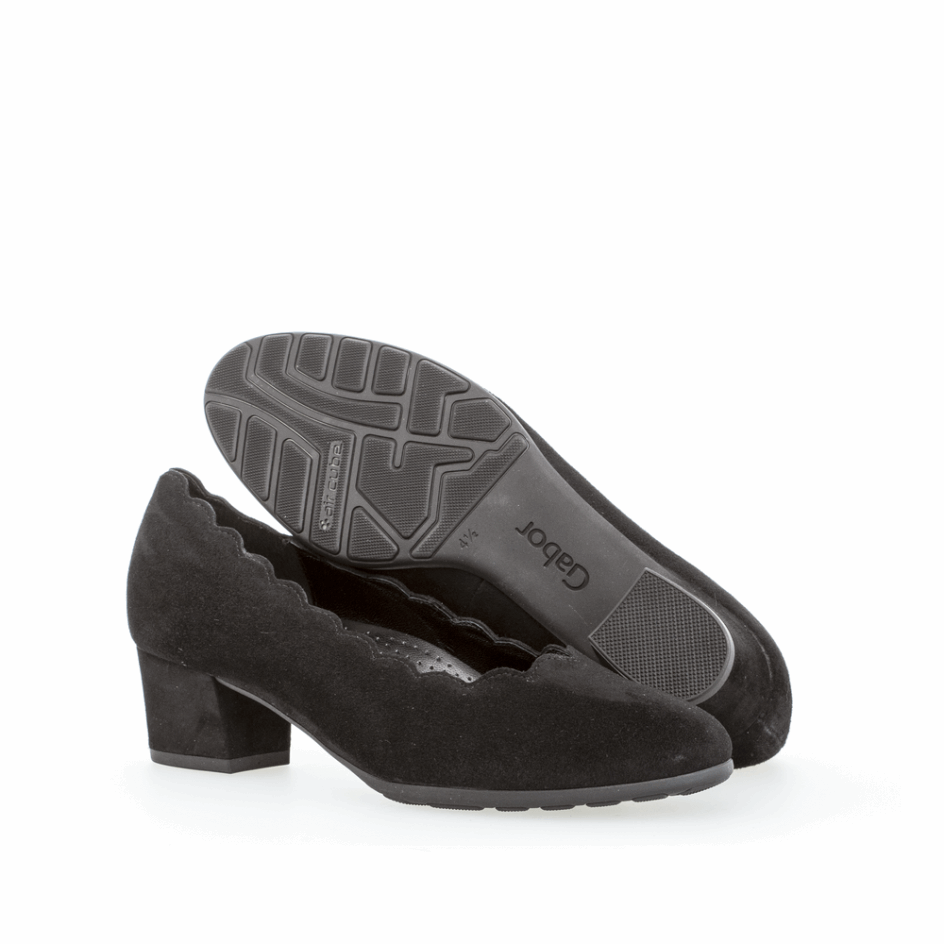 Scalloped Vamp Pump Gabor Black