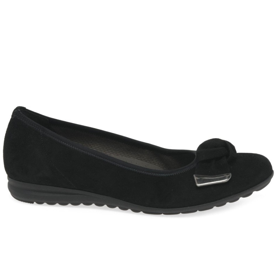 Silent Womens Pumps Gabor Black Suede