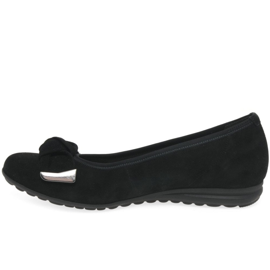 Silent Womens Pumps Gabor Black Suede