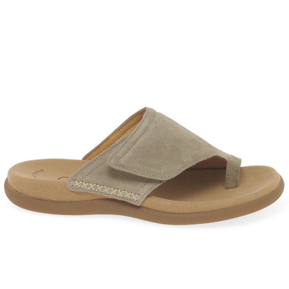 Silk Suede Gabor Enjoyment Ladies Toe Loop Sandals