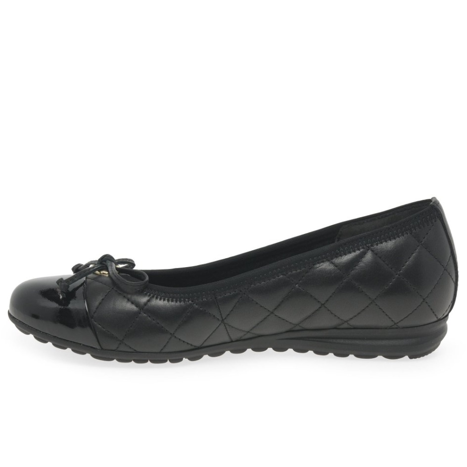 Snowdrop Ladies Ballet Pumps Gabor Black/Patent