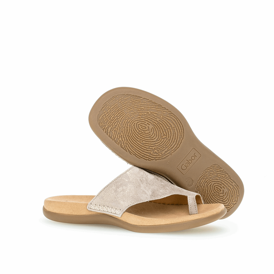 Toeloop Sandal Metallic Shell Gabor