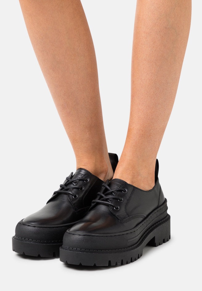 Vintage Black Gabor Leona - Lace-Up Heels