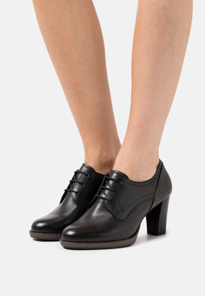 Vintage Black Gabor Leona - Lace-Up Heels