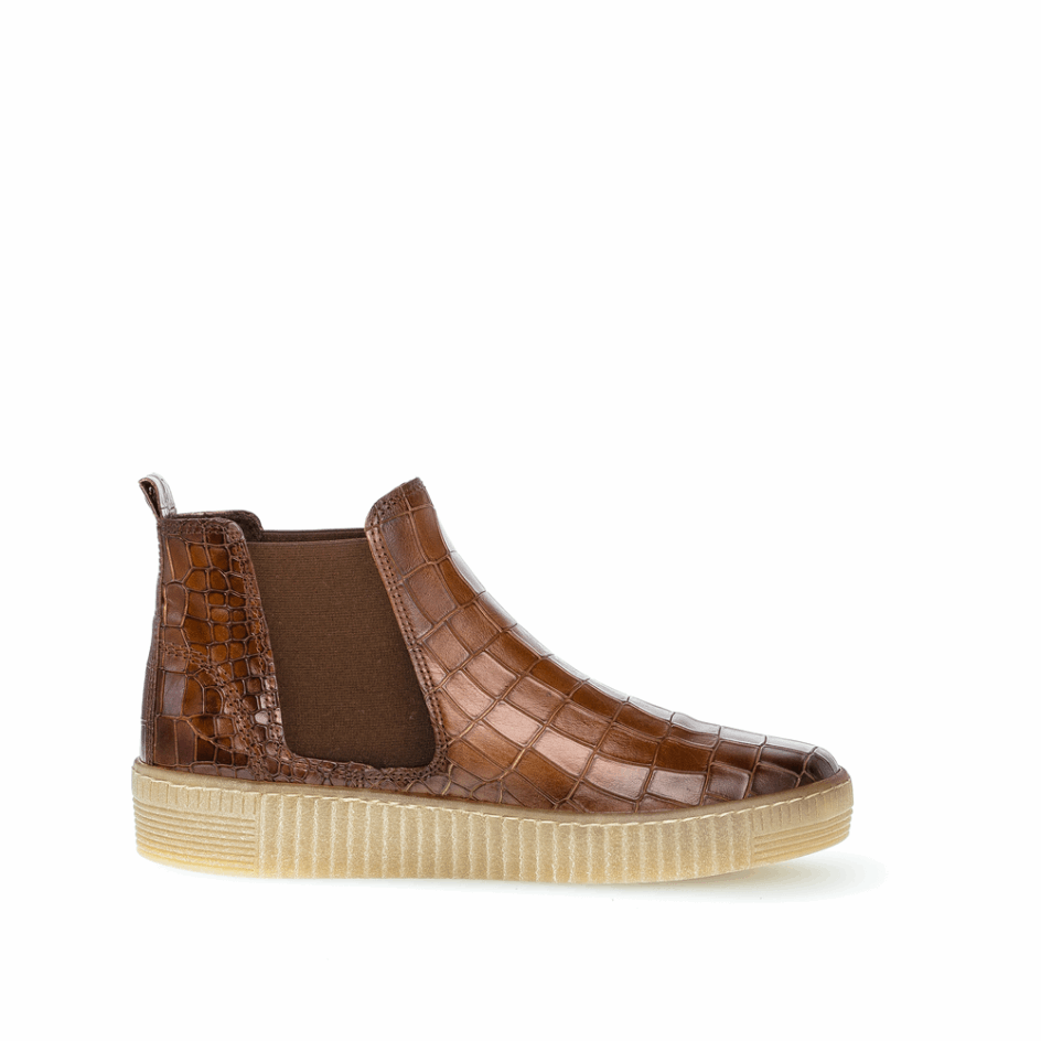 Whisky Kroko Chelsea Sneaker Gabor