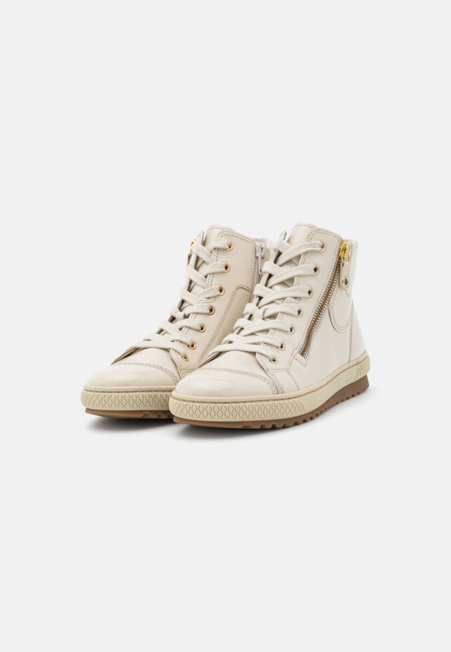 White Gabor High-Top Trainers