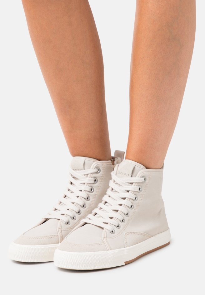 White Gabor High-Top Trainers