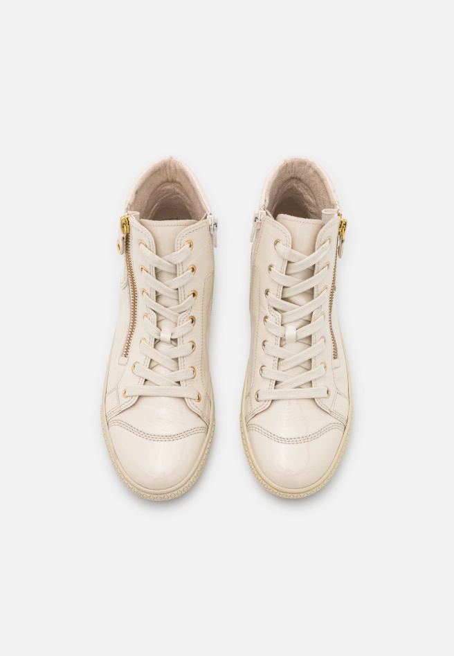 White Gabor High-Top Trainers