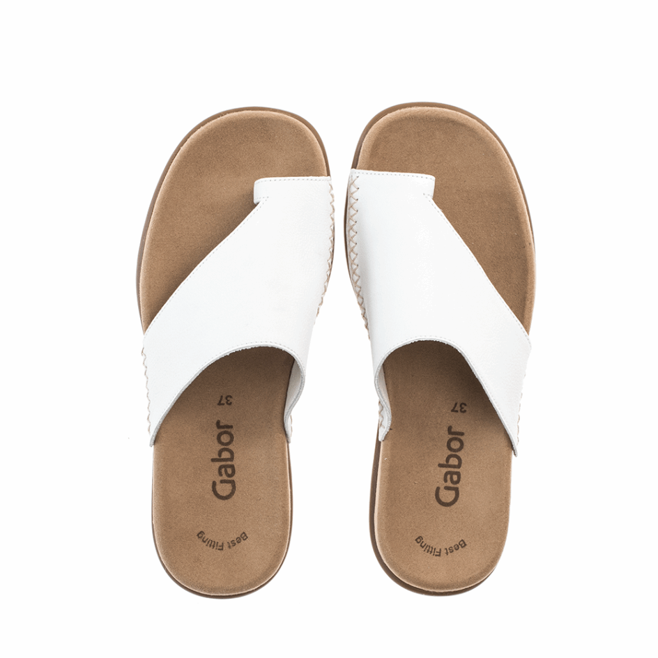 White Gabor Toeloop Sandal