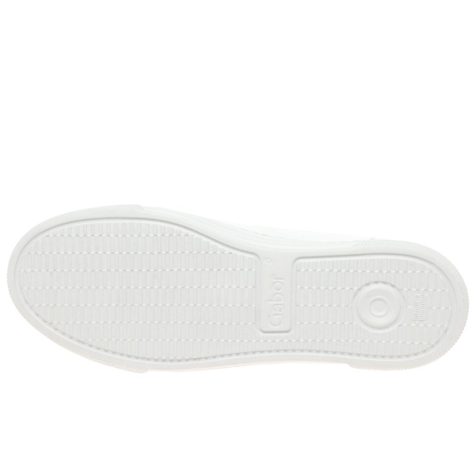 White/Platino Gabor Campus Womens Trainers